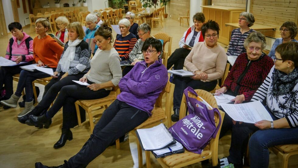 Honningsvåg damekor planlegger stor jubileumskonsert i mai neste år for å feire at koret er 70 år. Til dette fikk man tildelt 30.000 kroner av høstens fondsmidler fra Repvåg Kraftlag. Arkivfoto: Geir Johansen