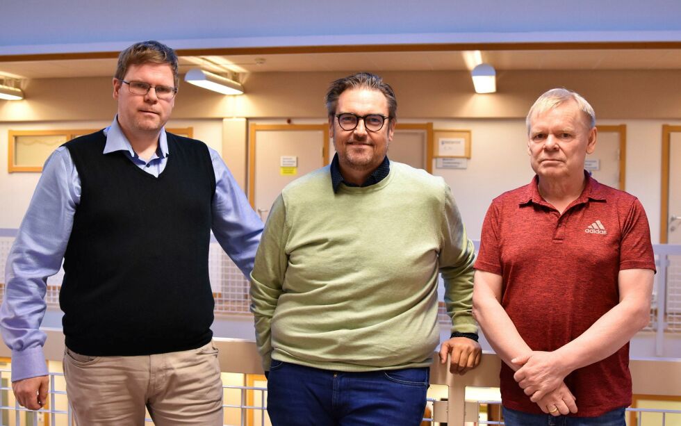 To av disse tre har første dag i ny jobb, fredag: Fra venstre Øyvind Jonas, Roger Martinussen og Øystein Solaas.
 Foto: Sara Olaussen Stensvold