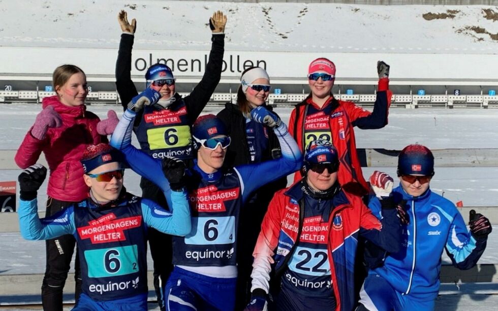 De to lagene fra Finnmark besto av Inga Hanna Mienna, Kri­sti­an Bern­hard­sen, Julie Jo­han­sen Tros­ten og Magnus Emaus Chris­tof­fer­sen, og Emma Slet­ten-In­ge­brigt­sen, Johan Ha­ri­la Reiersen, Oda Alek­san­der­sen Aas og Emil Rei­te.
FOTO: MAY BRITT HARILA