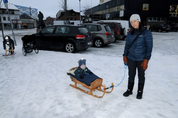 I bestefars slede på bytur