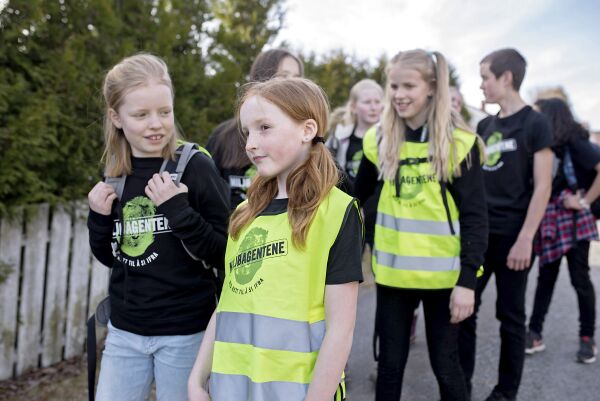 Skoleelever med på gå-kampanje