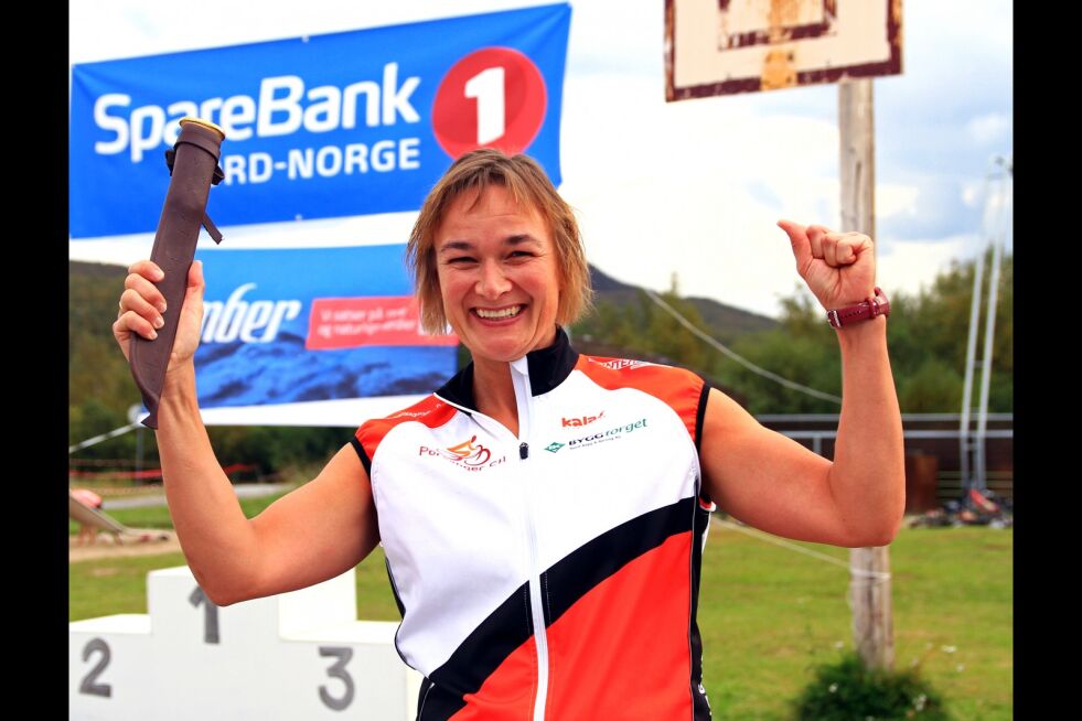 Rannveig Blomkvist vant kvinneklassen og satte også ny løyperekord med tiden 1:51:24.
 Foto: Johan Mathis Gaup