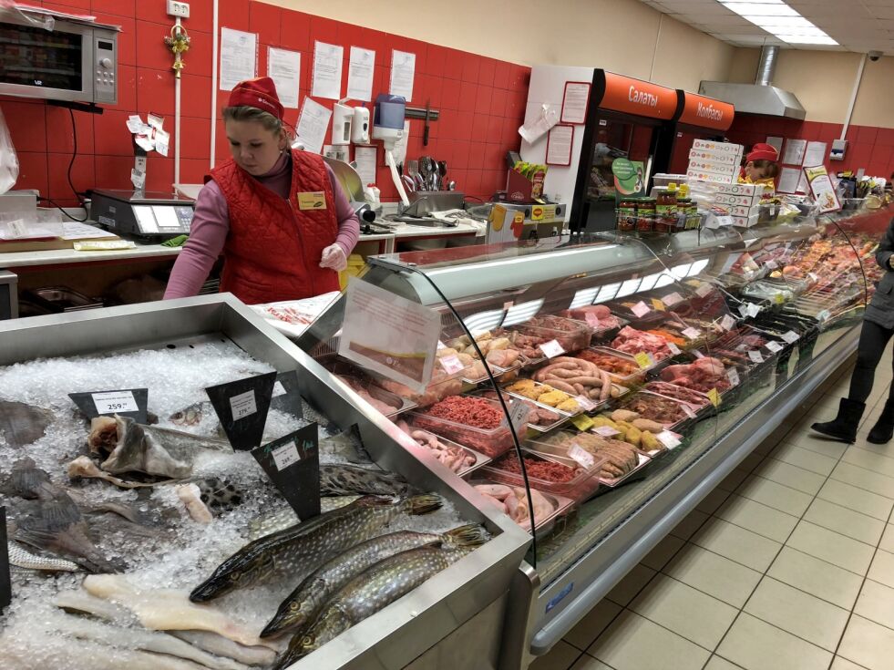 Blant fiskeslaga en tidvis finner i en velassortert ferskvaredisk i Nikel, er gjedde
 Foto: Hallgeir Henriksen