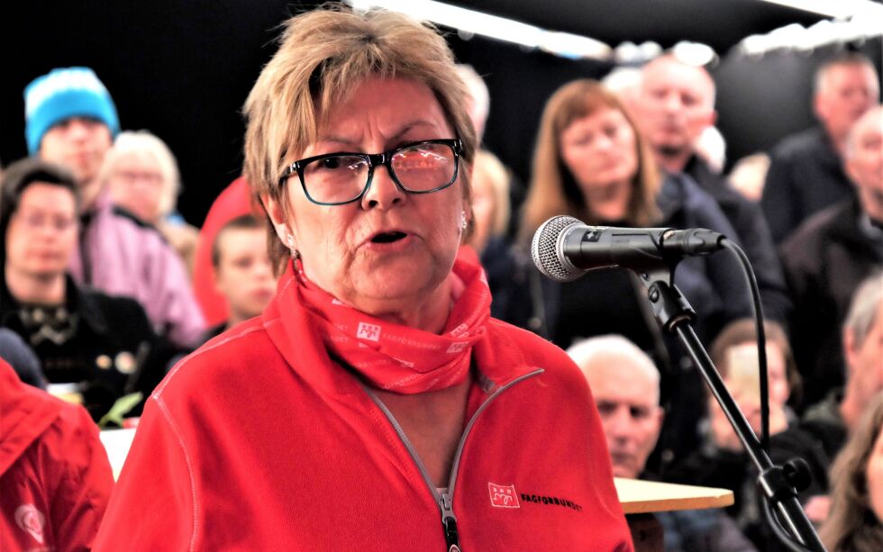 Fagforbundets leder Bjørg Tapio.
 Foto: Bjørn Hildonen (arkiv)