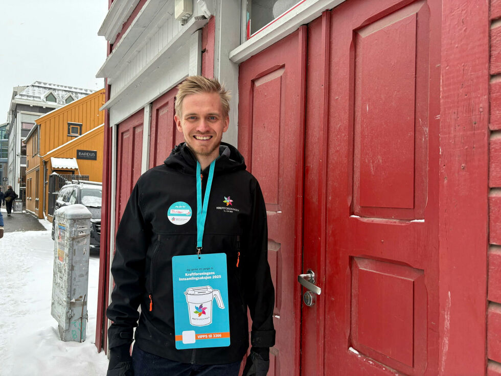 Regionleder for Kreftforeningen Nord-Norge, Brage Larsen Sollund, skal selv gå som bøssebærer 23. mars for å samle inn penger til Kreftforeningens innsamlingsaksjon.
 Foto: Ann-Kristin Hanssen/Kreftforeningen