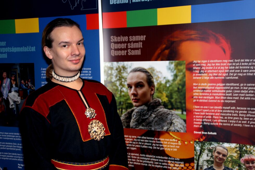 Dávvet Bruun-Solbakk håper han kan ha bidratt med noe positivt til skoleelevene ved å stå frem med sin legning. – Jeg håper mitt bidrag har gjort inntrykk på elevene, sier han.
 Foto: Torbjørn Ittelin