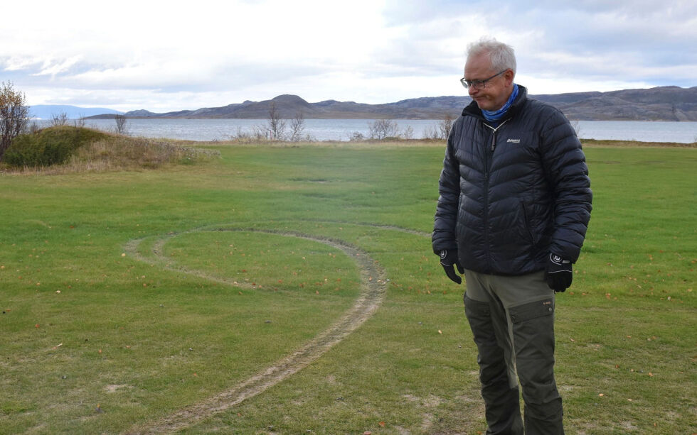 Det er et bedrøvelig syn som møter primus motor i golfklubben, John Arve Rognmo, denne onsdag morgen.
Foto: Sara Olaussen Stensvold
