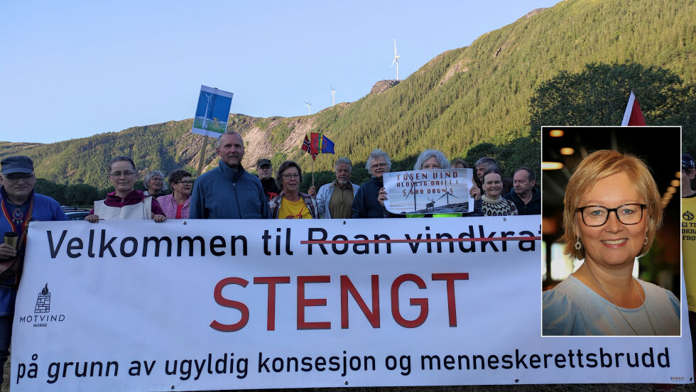 Heidi Holmgren takker Fosen-demonstrantene for innsatsen.
 Foto: Motvind Norge