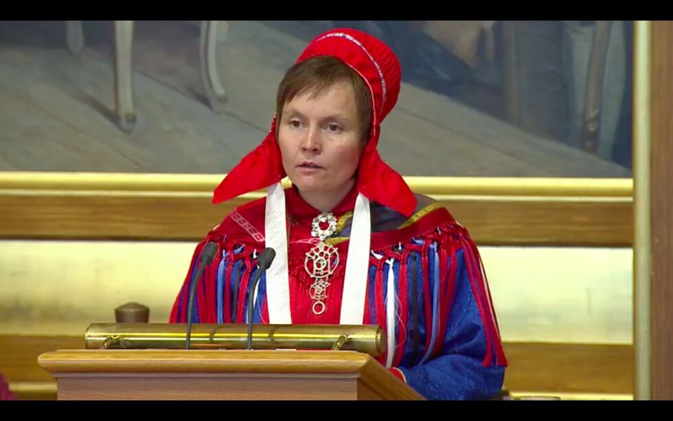 Nancy P. Anti mener at Stortinget kommer til å vedta et overtramp, og alle representantene i den fulle sal er ansvarlig for sin stemmegivning.
 Foto: Stortingets nettstream