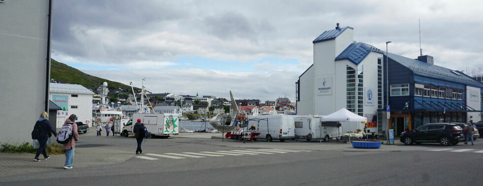 Nordkappregionen havn IKS fremmer planer om å skape et nytt torg i Honningsvåg sentrum.
 Foto: Geir Johansen