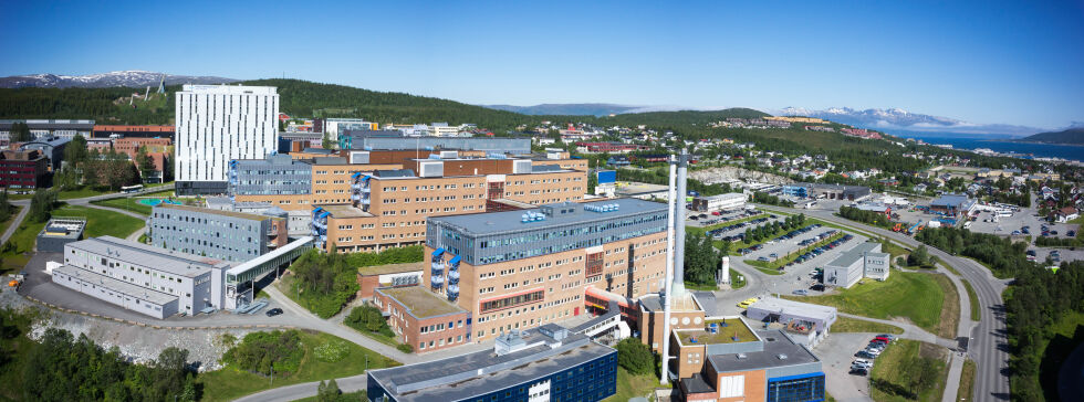 Ill.foto av UNN Tromsø sett fra lufta.
 Foto: Frode Abrahamsen, UNN