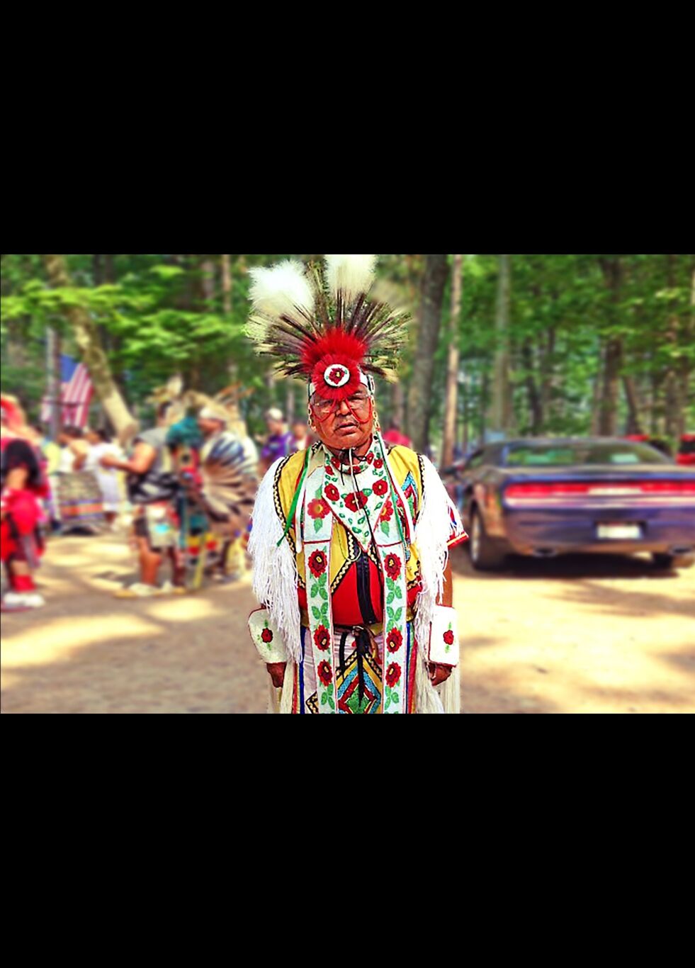 70 år gamle danseren Liland White Feather slo ungdommen ned i mokasinene i dansekonkurransen.
 Foto: Marie Kvernmo