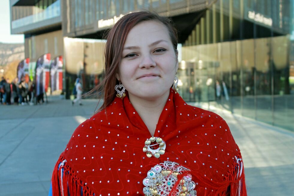 Sunna Maret Gaup Utsi syntes det var stort å få prøve seg på audition i Norske Talenter. Kautokeino-jenta fikk gode tilbakemeldinger.
 Foto: Svein Halvor Moe