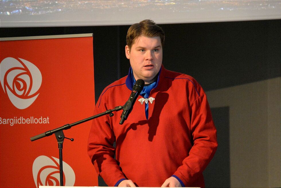 Eivind Yrjan Stamnes, her på Samepolitisk konferanse i Arbeiderpartiet oktober 2024.
 Foto: Steinar Solaas