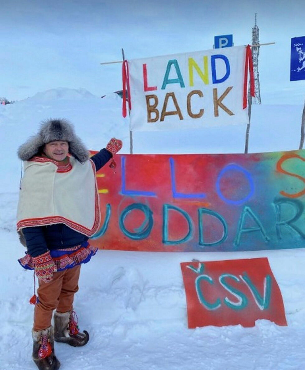 LAND BACK var også en del av Fo­sen-mar­ke­rin­gen i Guov­da­ge­aid­nu/Kau­to­kei­no i dag.
 Foto: Privat