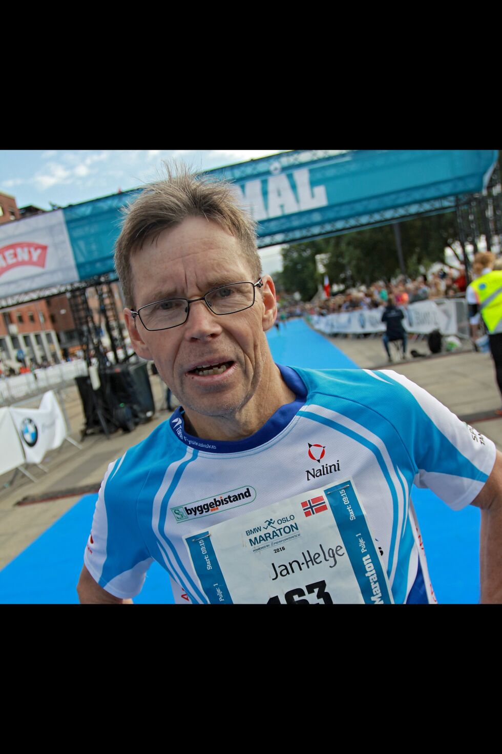 Jan-Helge Balto satte en solid bestenotering da han løp 108-kilometer i Bislett 12-timers. Nå venter Oslotrippelen for tanaværingen.
 Foto: Svein Halvor Moe
