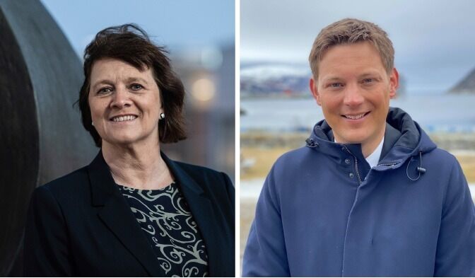 Kristina Hansen, leder i Finnmark AP og Sigurd Rafaelsen, stortingskandidat og nesteleder i Finnmark AP 
(Pressefoto)