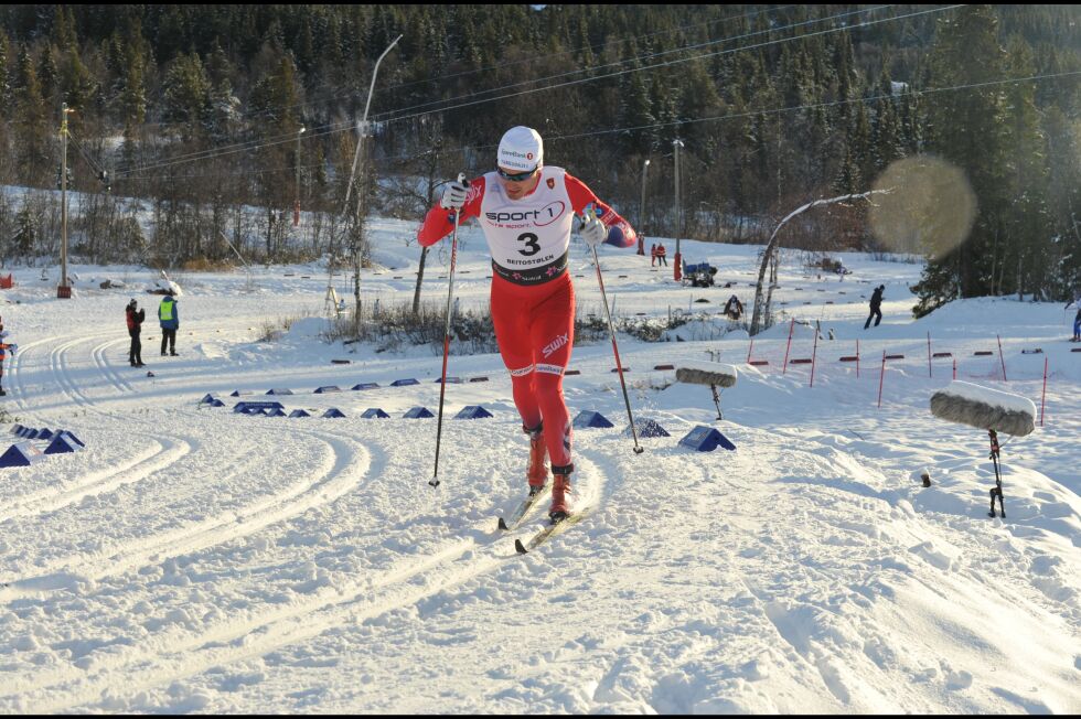 Finn Hågen Krogh gikk under pari søndag, og kom seg ikke videre til sprintfinalene fra prologen.
 Foto: Erik Brenli