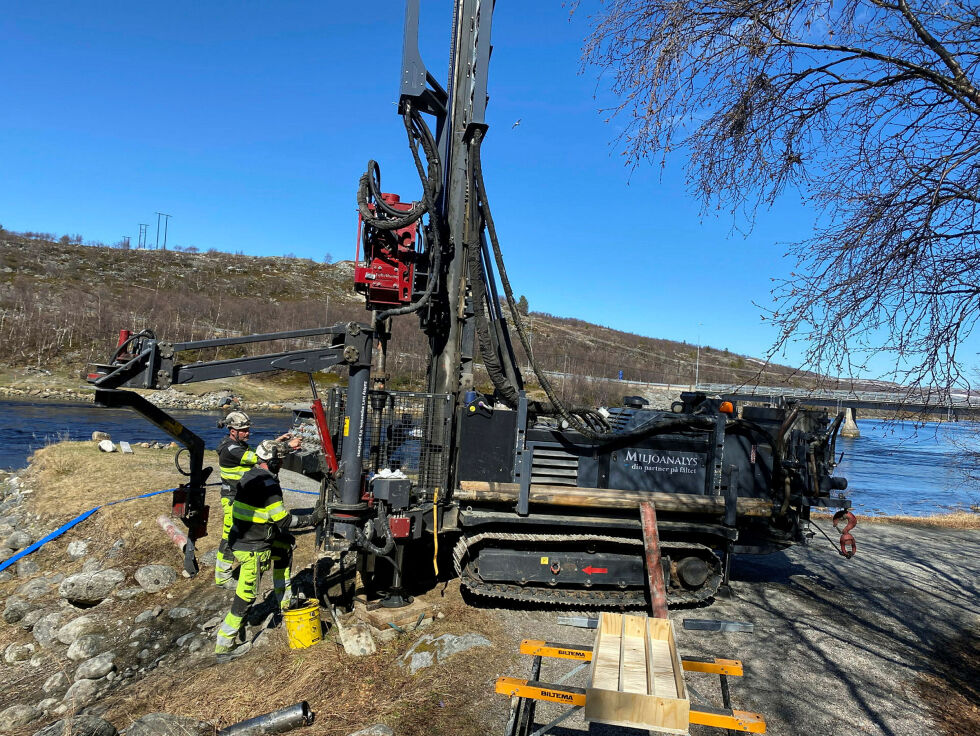 Boregjengen trengte kun to kjappe arbeidsdager med grunnboring for å utføre oppdraget for Statens vegvesen. Foto: Hallgeir Henriksen
 Foto: Hallgeir Henriksen