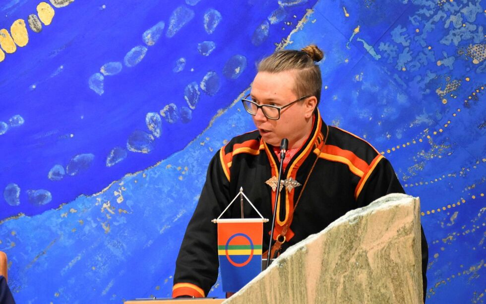 Mathias Eilert Olsen (NSR), her som sametingsrepresentant.
 Foto: Sara Olaussen STensvold