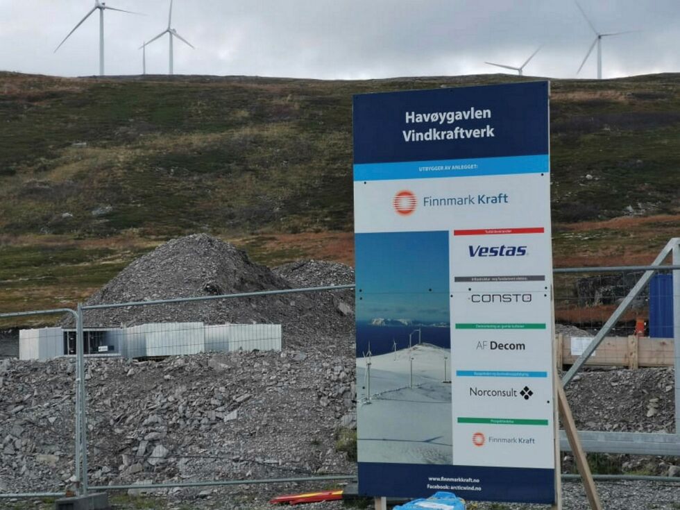 Havøygavlen Vindkraftverk i Havøysund
 Foto: Motvind Norge