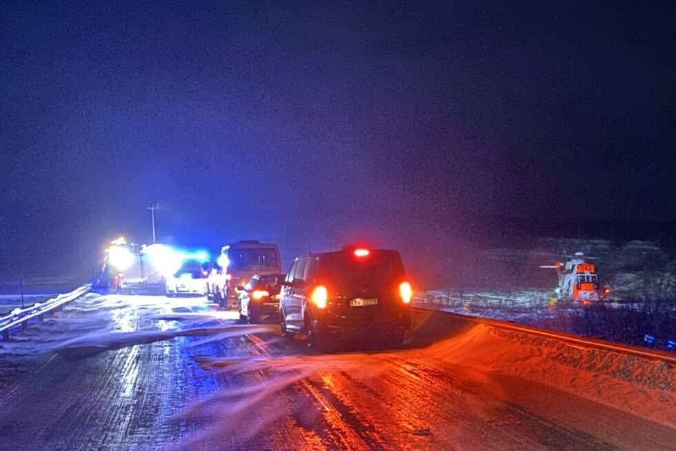 Det var like før klokka 20 mandag kveld at politiet meldte om ulykken.
 Foto: Marius Thorsen
