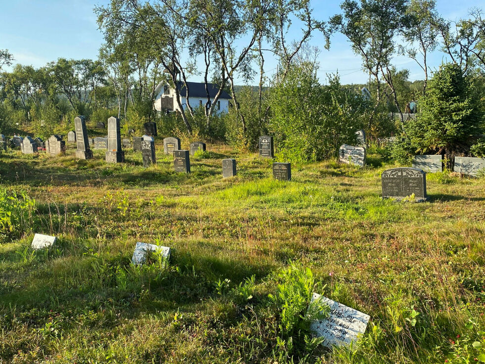 Kirkegården i Nesseby kommune er i ferd med å gro igjen. Sist onsdag tok en dugnadsgjeng tak for å stoppe gjengroingen.
 Foto: Thor Thrane