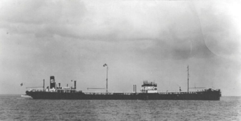M/T Finnanger ble torpedert og skutt i senk av U-158 søndag 1. mars 1942. FOTO: KRIGSSEILERREGISTERET.NO
