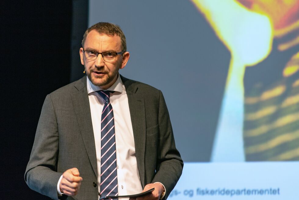 Roy Angelvik (Frp), statssekretær for fiskeriminiseren, avviser rettigheter for sjøsamene.
 Foto: Vegard Oen Hatten / Fiskeridirektoratet