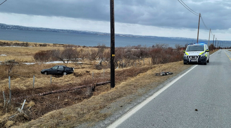 Utforkjøringen bilføreren nå er domfelt for, skjedde i 60-sonen i Mortensnes i Nesseby kommune. Blant tiltalepunktene var også flere andre forhold.
 Foto: Torbjørn Ittelin