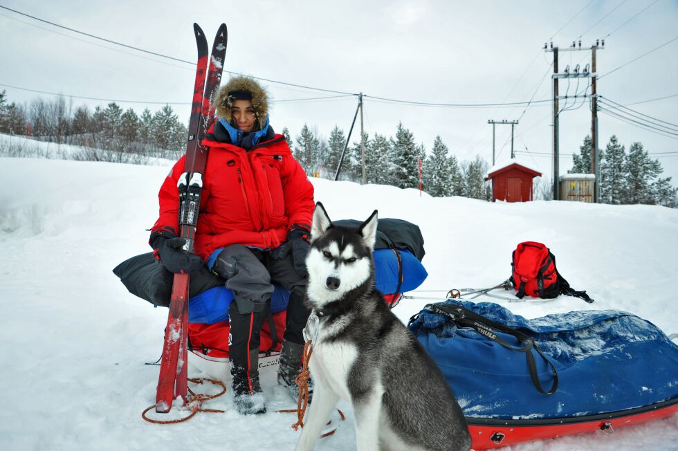 Turen langs finskegrensen, men alltid på norsk side, kan du kanskje få se til høsten på NRK, om Amy Mir er en av de bidragene som blir plukket ut til TV-konseptet «Alene på tur».
 Foto: Erik Brenli