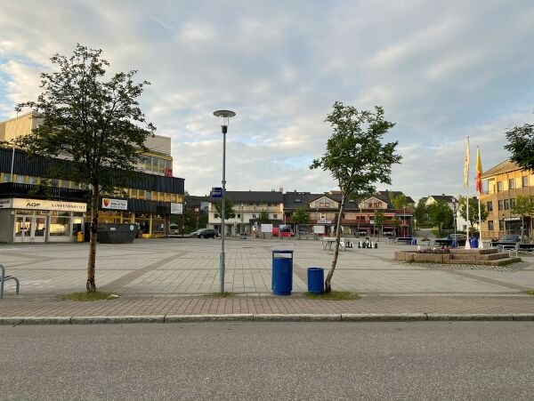 Saviotorget i det blå