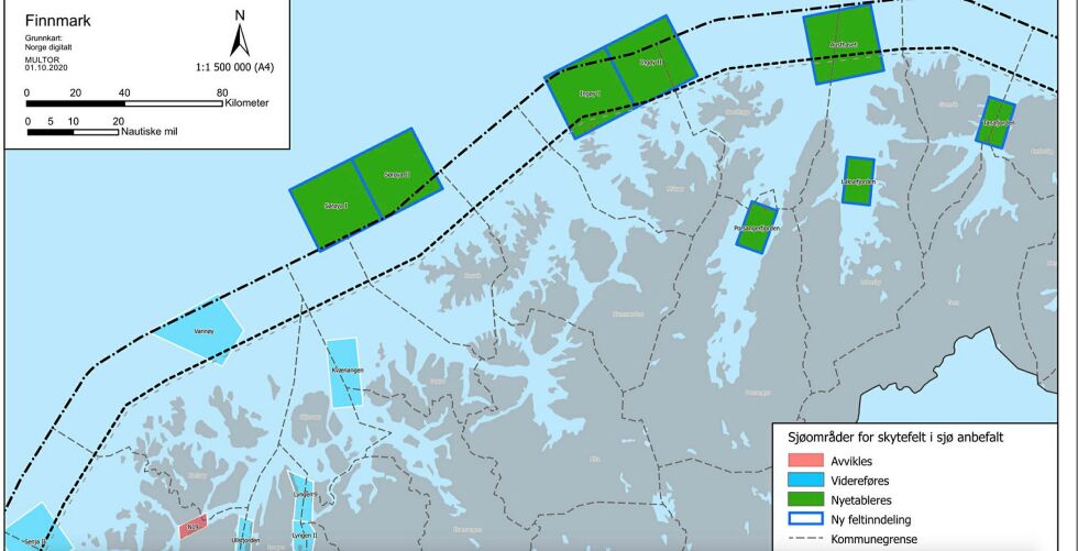 Skytefeltene som er planlagte i nord.
 Foto: Forsvarsbygg