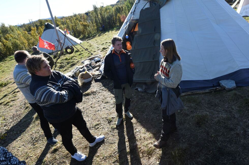 Leder Terese Hugstmyr Woie i Natur og Ungdom var svært fornøyd med å få støtte fra AUF dagen før valget.
 Foto: Lars Birger Persen