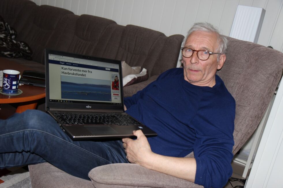 Arne Pedersen mener kommunale ledere og politikere ikke må la seg lokke av millionene fra Havbruksfondet. – Oppdrettsanlegg og annen forsøpling er i ferd med å ødelegge finnmarksfjordene, sier han.
 Foto: Torbjørn Ittelin