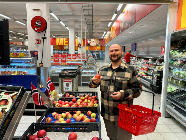 Endelig norske epler for Marius