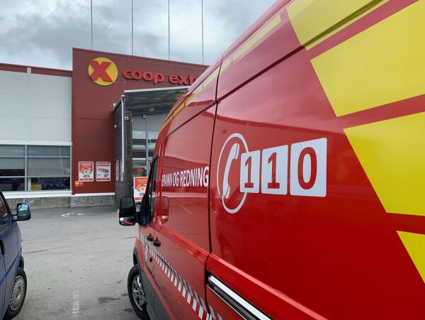 Coop Extra stengt etter branntilløp