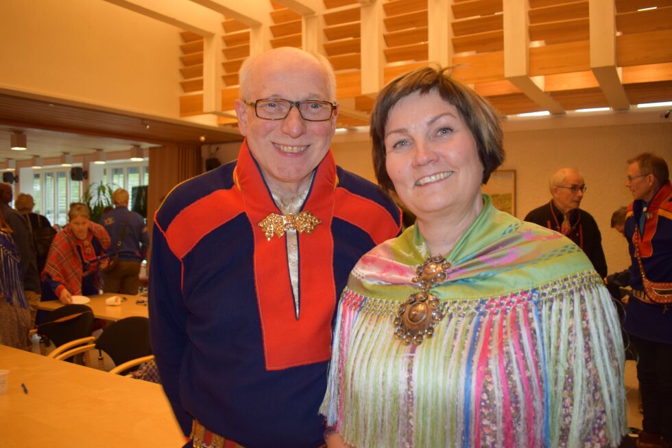 Professor i samisk kultur og litteratur, Harald Gaski og sametingspresident Aili Keskitalo feiret dagen med heldagsseminar.
 Foto: Birgitte Wisur Olsen