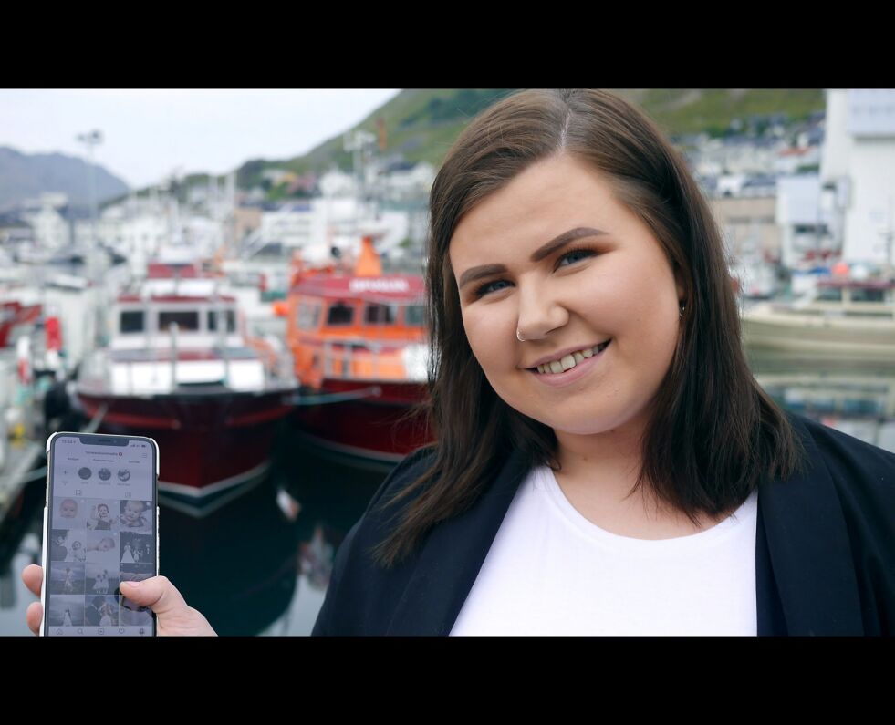 Trine Dyrstad Walsøe har bestemt seg. Det er fotograf hun vil være, og neste høst satser hun på å åpne sitt eget fotostudio i Honningsvåg.
 Foto: Geir Johansen