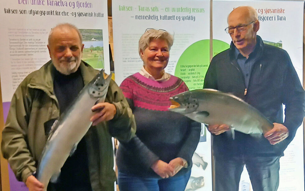 Glade lakser. Aage Solbakk, Elisabeth Erke og Harald Gaski.
 Foto: Privat