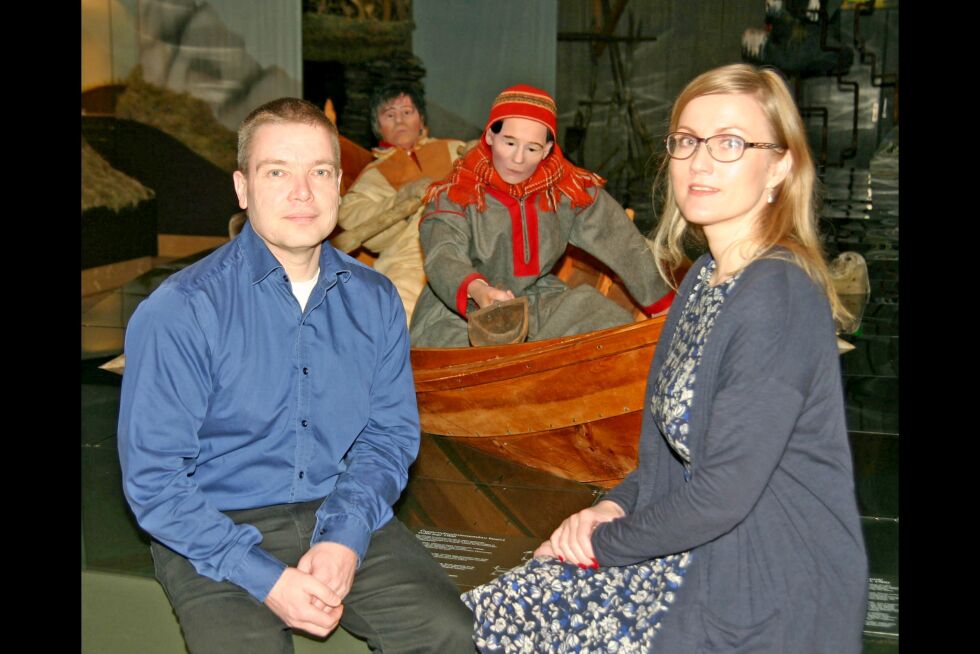 Fantastisk ved utbruddet til direktør Johnny Leo Jernsletten. Her sammen med leder av Varanger samisk museum, Mia H. Krogh.
 Foto: Arkiv