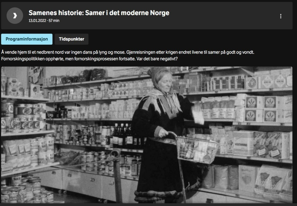 Skjermdump fra NRK