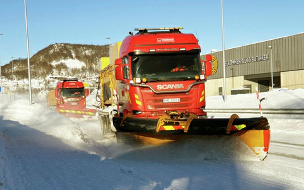 Mens salt­bru­ken for land­et som hel­het gikk ned for­ri­ge vin­ter, økte den på riks­vei­ene i Nord-Norge.
Foto: Tho­mas Rolland