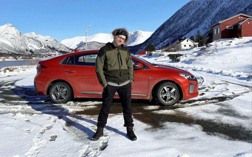Pål Moddi Knutsen besøker Finnmark i slutten av mai med sin elbil.
FOTO: JU­LI­AN I. KNUTSEN