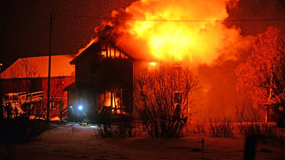 Mannen i tredveårene var på ferie i Porsanger da han i februar 2015 satte fyr på huset til sin tante etter en krangel, og påfølgende basketak, med sin far.
 Foto: Marius Thorsen