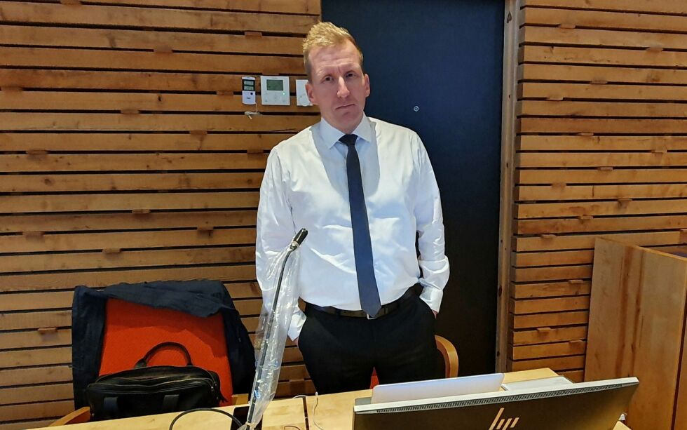 Aktor, politiadvokat Are Aarhus, begjærte stans i rettssaken mot Nesseby kommune.
 Foto: Torbjørn Ittelin