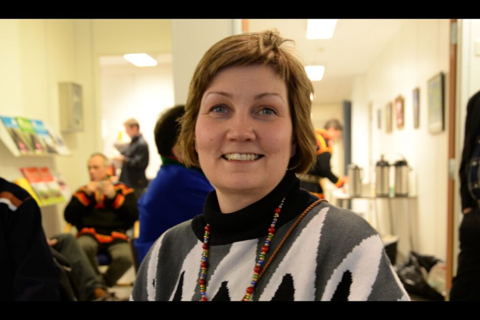 Sametingspresident Aili Keskitalo stiller 6. juni på et møte i Karasjok.
 Foto: Steinar Solaas