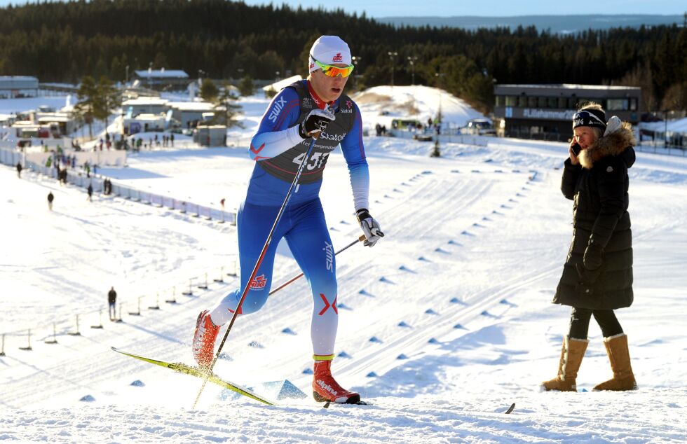Jan Arthur Reinås gikk fort og imponerte i juniorenes VM-uttakingsrenn i langrenn på Lillehammer i helga.
 Foto: Svein Halvor Moe