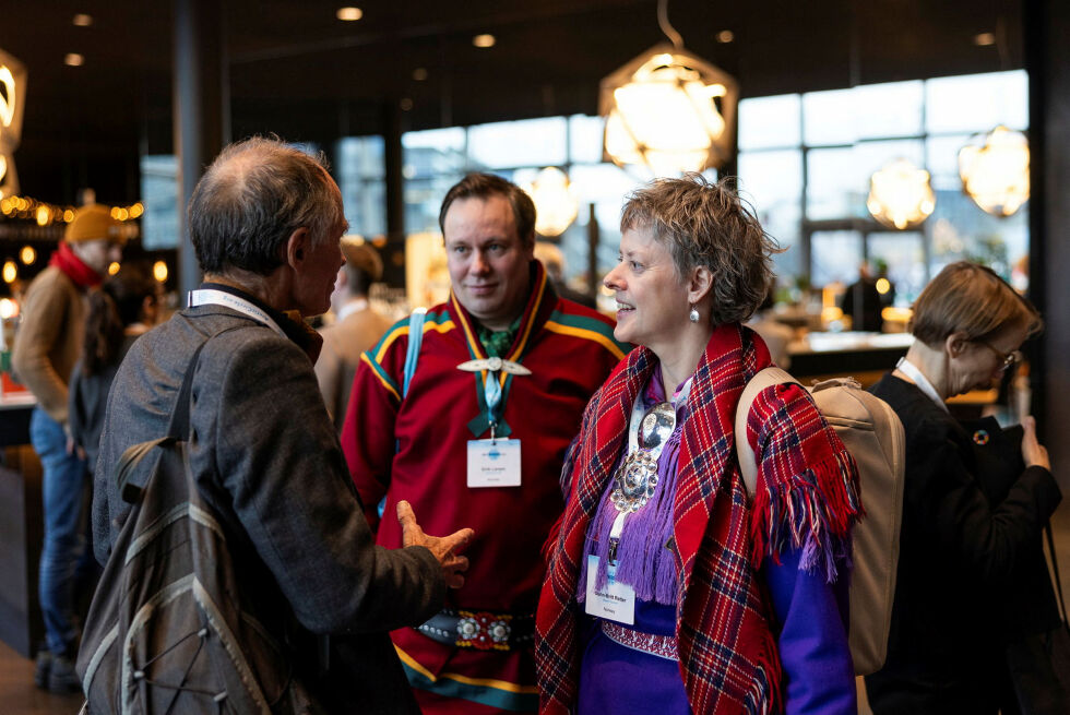 Samerådets Gunn-Britt Retter, som leder Arktis og miljøenheten i rådet deltok blant annet i diskusjonen om klimaendringene og tiltak for fremtiden.
 Foto: 2024 Arctic Circle Assembly