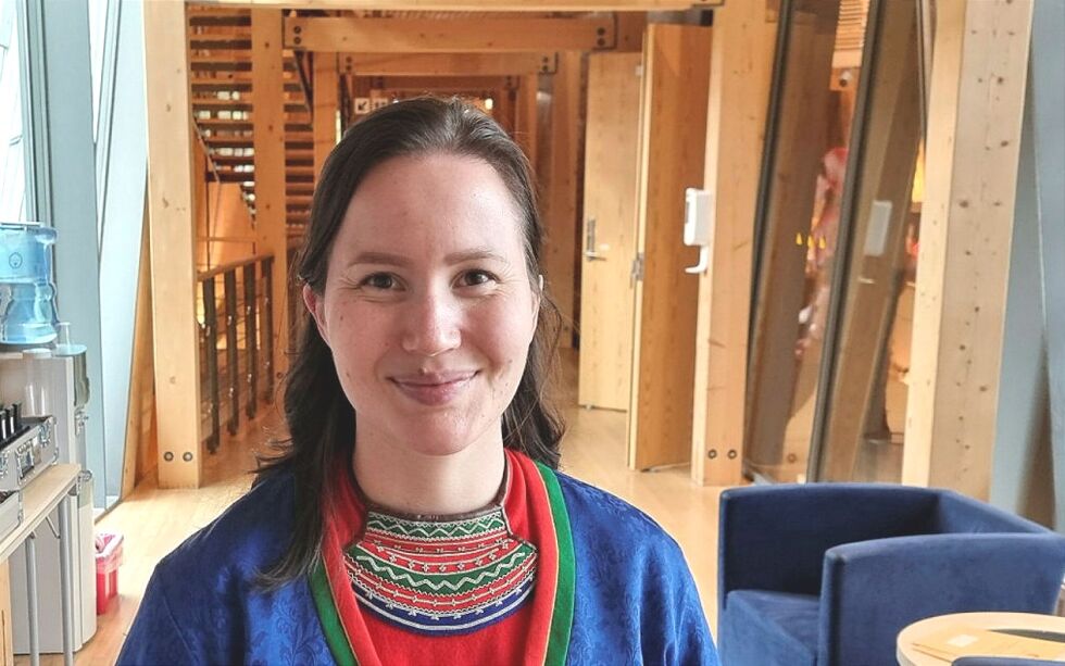 Sametingsråd Maja Kristine Jåma (NSR) har ansvar for miljø- og arealpolitikken på Sametinget.
 Foto: Steinar Solaas